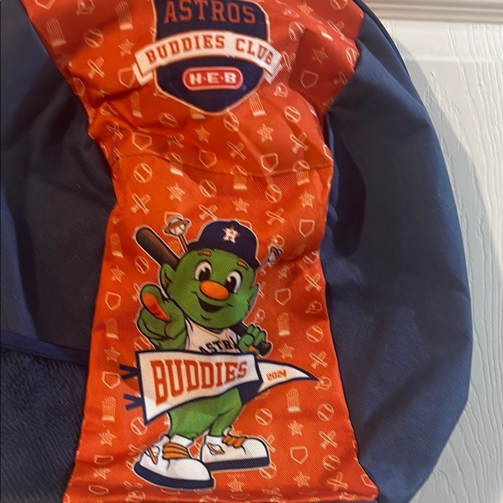 Astros Buddies Kids Backpack - Orange and Blue - Picture 2 of 6